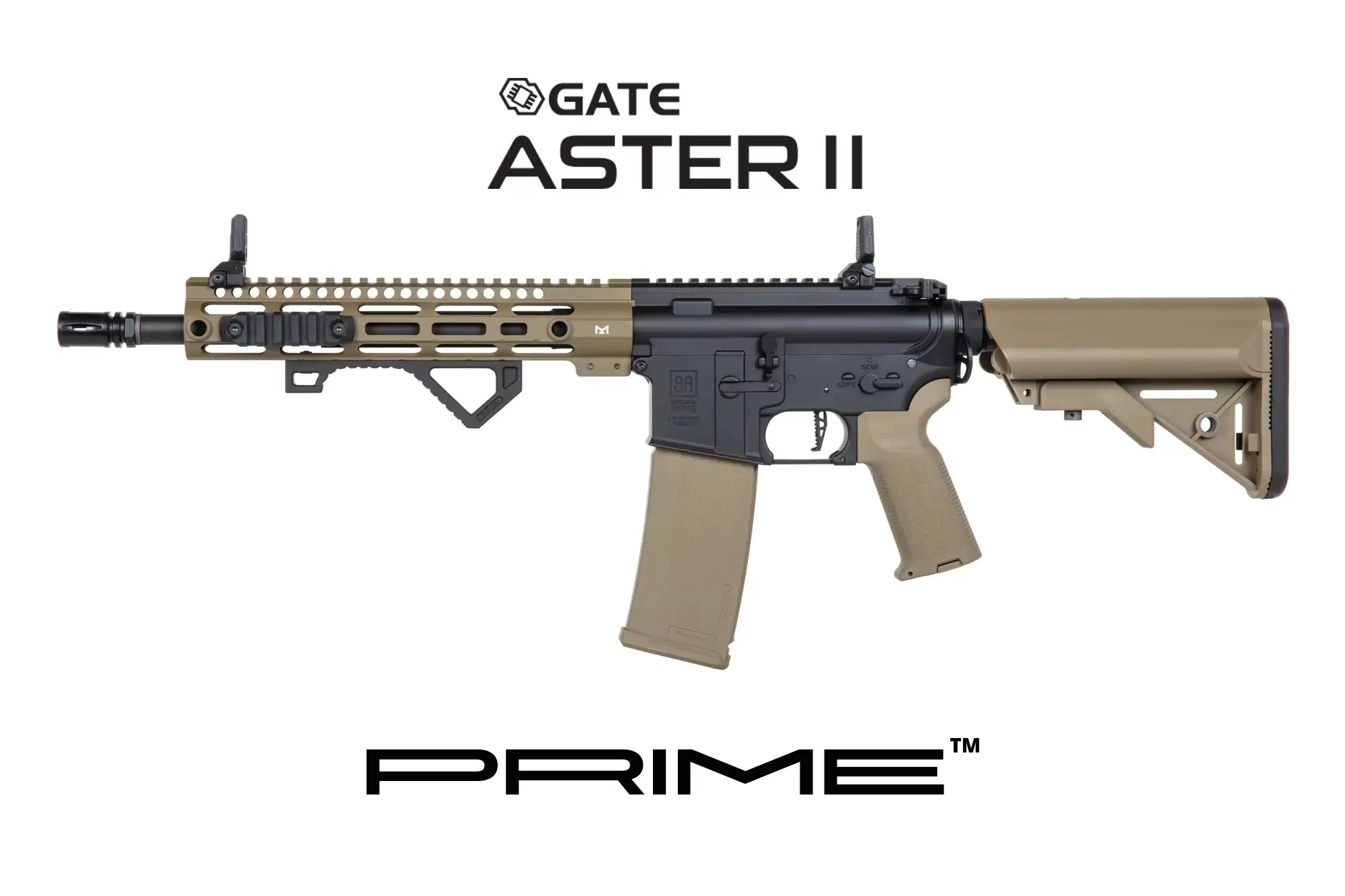 Airsoftová puška Specna Arms SA-P20 Prime™ Aster II ETU s bezkartáčovým motorem - Half-Tan