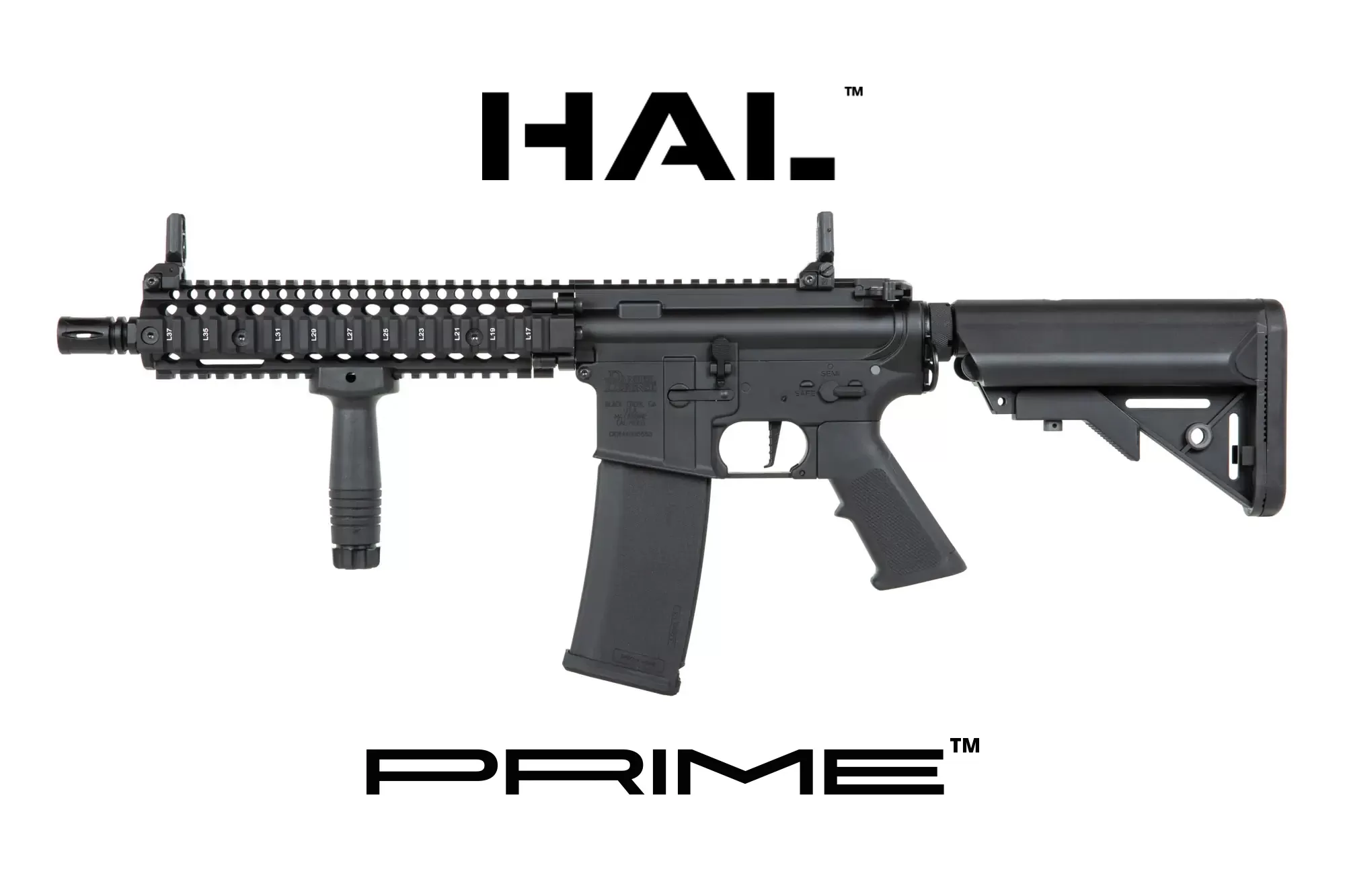 Airsoftová puška Specna Arms Daniel Defense® MK18 SA-P19 Prime™ HAL™ ETU s bezkartáčovým motorem - černá