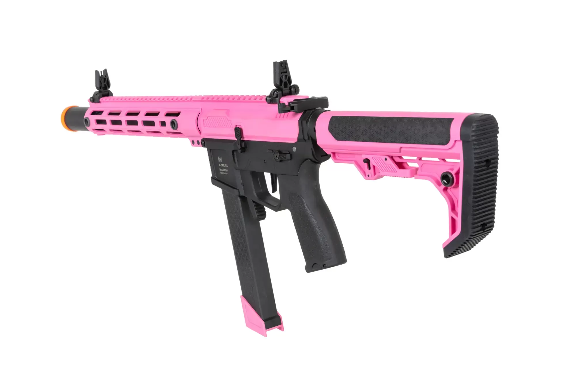 Airsoftová zbraň Specna Arms SA-FX02 FLEX™ HAL ETU (oranžové úsťové ústrojí) - růžová