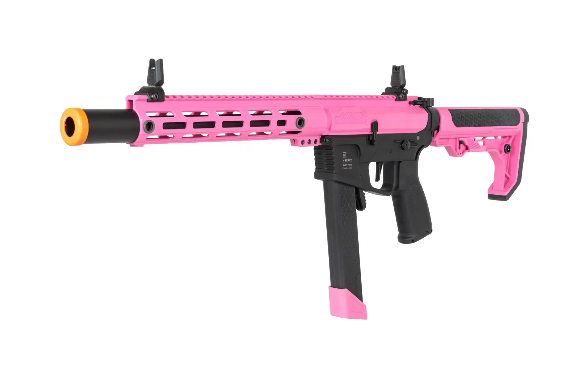 Airsoftová zbraň Specna Arms SA-FX02 FLEX™ HAL ETU (oranžové úsťové ústrojí) - růžová