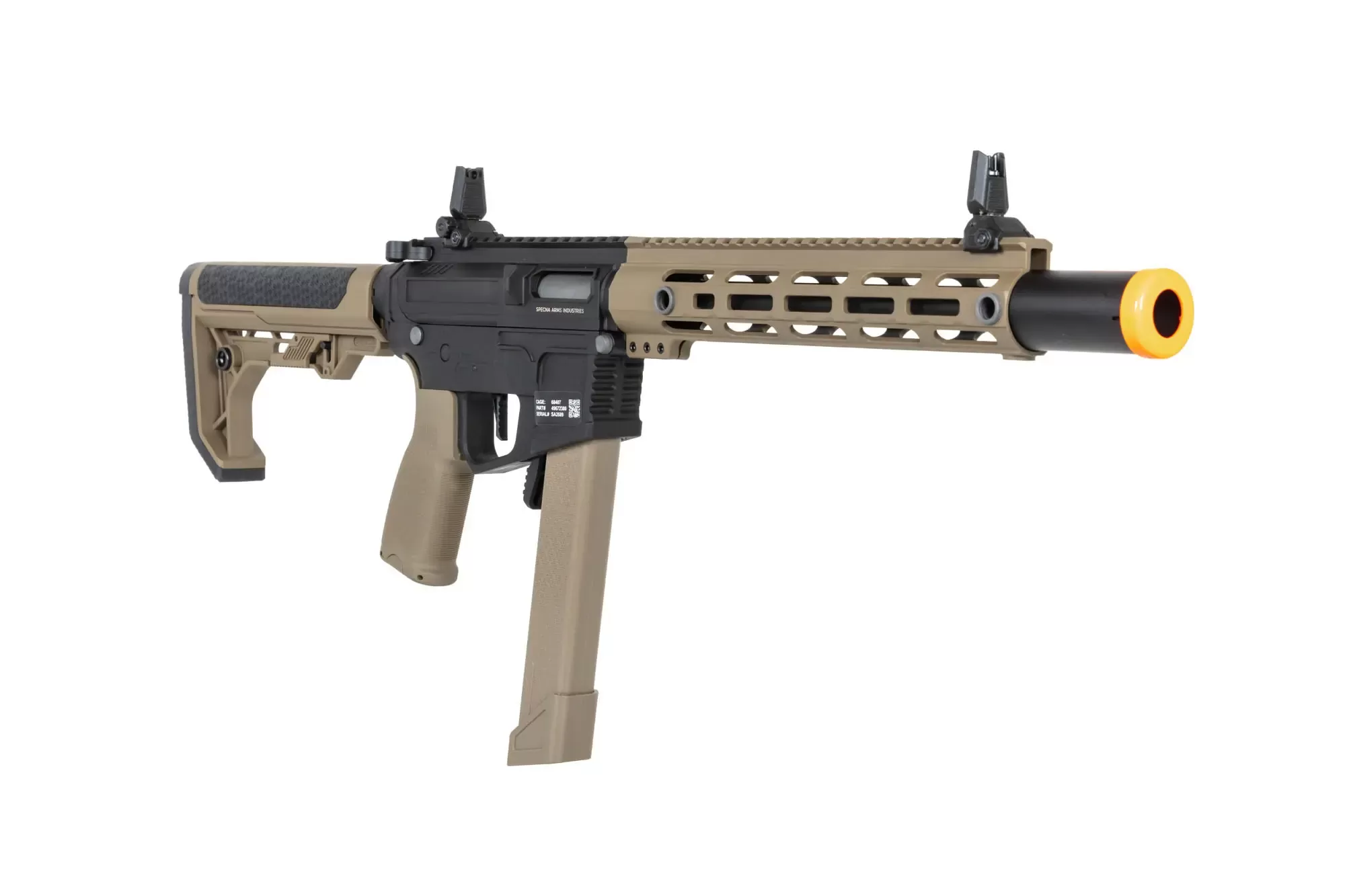 Airsoftová zbraň Specna Arms SA-FX02 FLEX™ HAL ETU (oranžové úsťové ústrojí) - Half-Tan