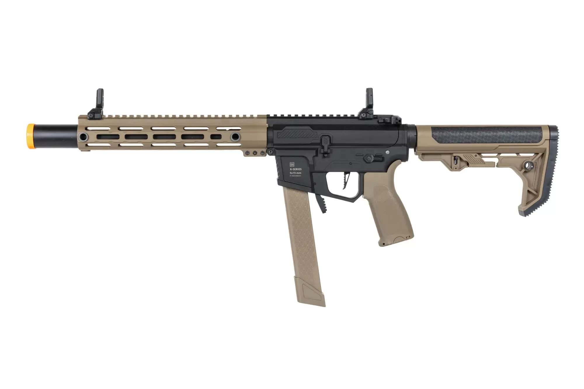 Airsoftová zbraň Specna Arms SA-FX02 FLEX™ HAL ETU (oranžové úsťové ústrojí) - Half-Tan