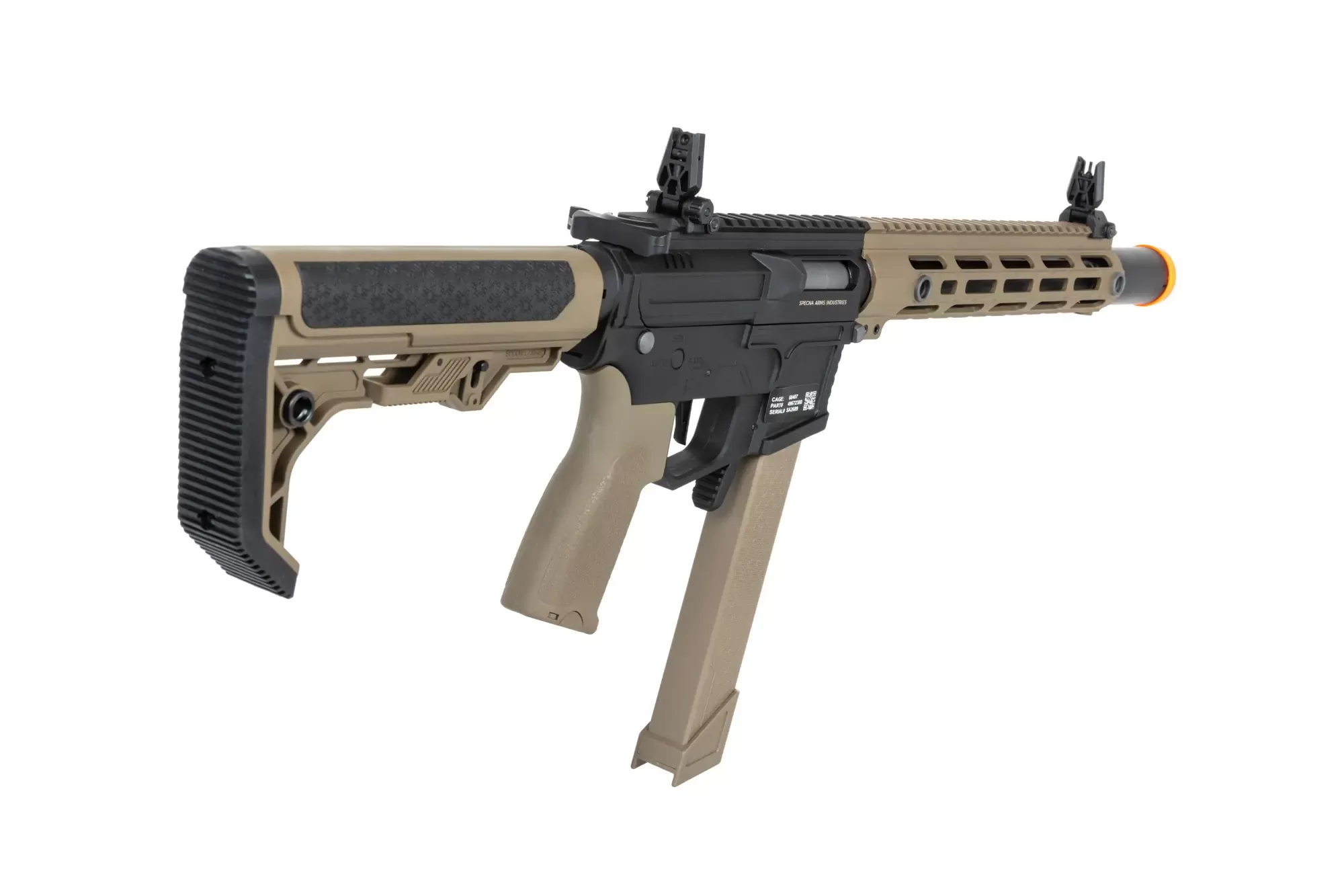 Airsoftová zbraň Specna Arms SA-FX02 FLEX™ HAL ETU (oranžové úsťové ústrojí) - Half-Tan