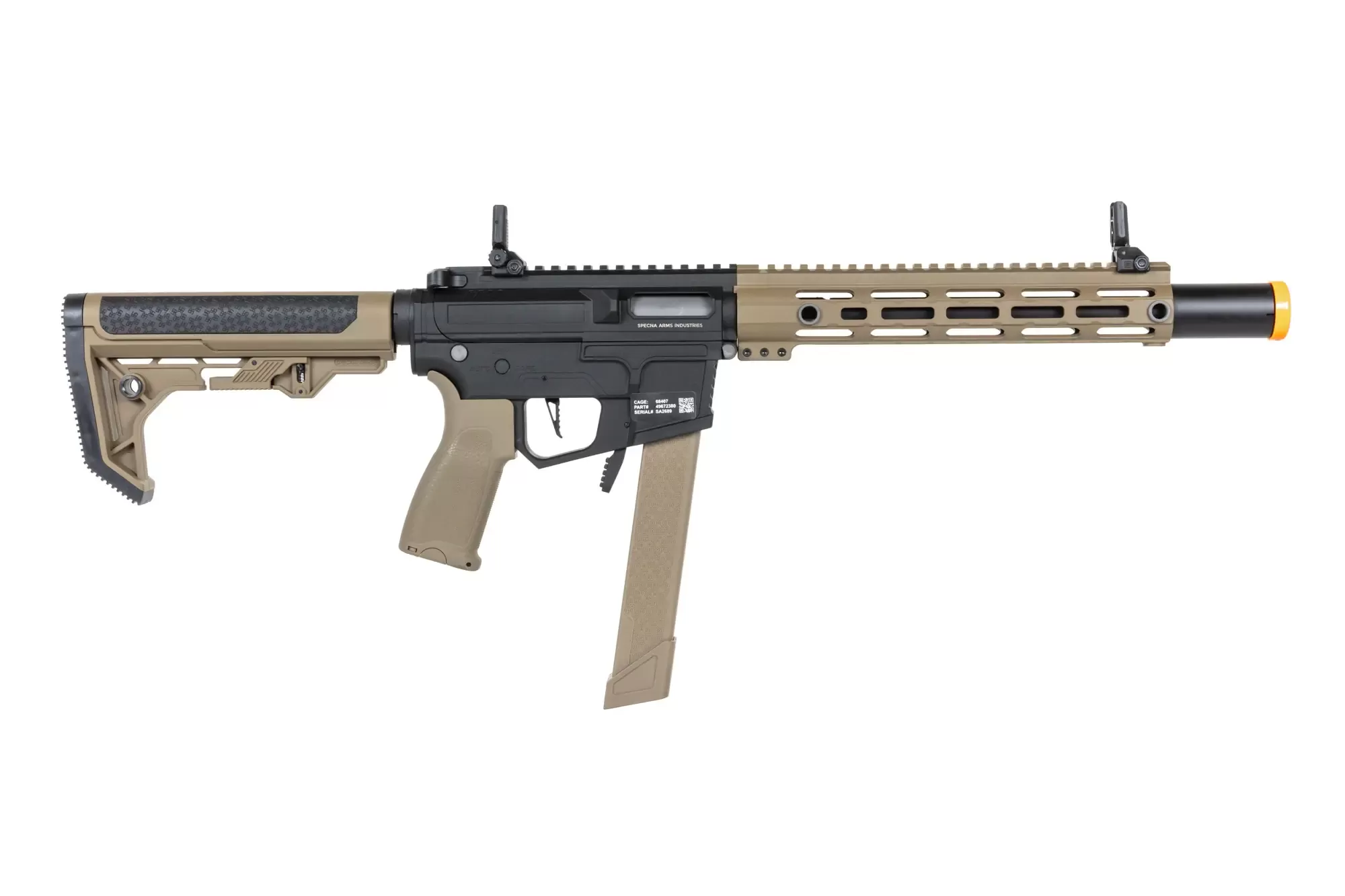 Airsoftová zbraň Specna Arms SA-FX02 FLEX™ HAL ETU (oranžové úsťové ústrojí) - Half-Tan
