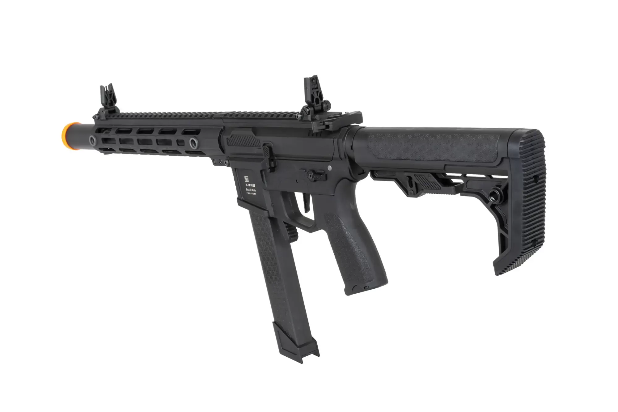 Airsoftová zbraň Specna Arms SA-FX02 FLEX™ HAL ETU (oranžové úsťové ústrojí) - černá