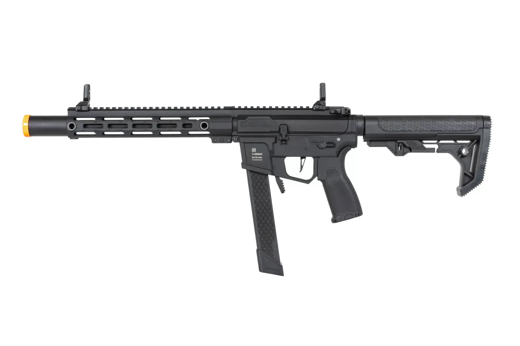 Airsoftová zbraň Specna Arms SA-FX02 FLEX™ HAL ETU (oranžové úsťové ústrojí) - černá
