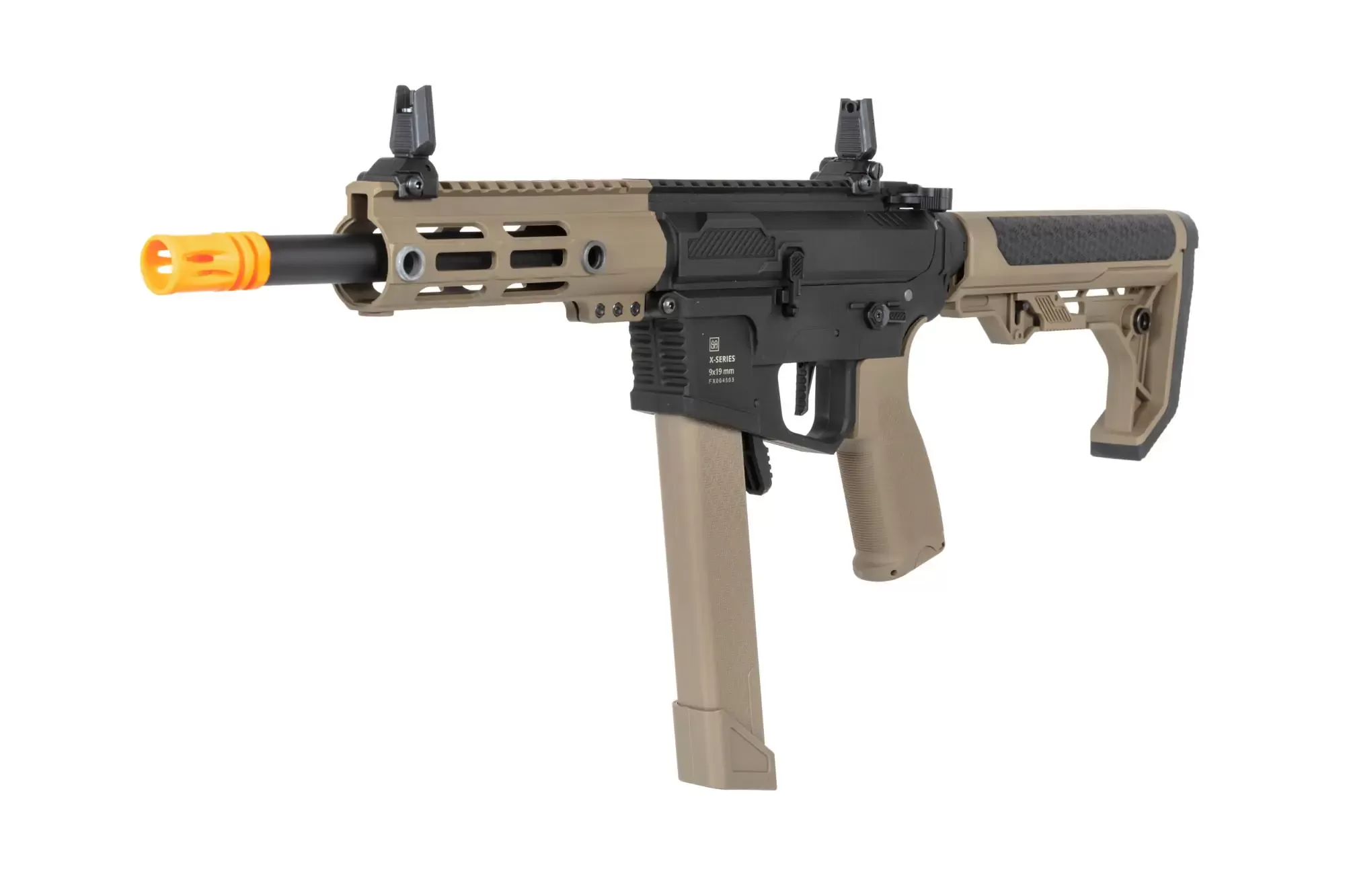 Airsoftová zbraň Specna Arms SA-FX01 FLEX™ HAL ETU (oranžové úsťové ústrojí) - Half-Tan