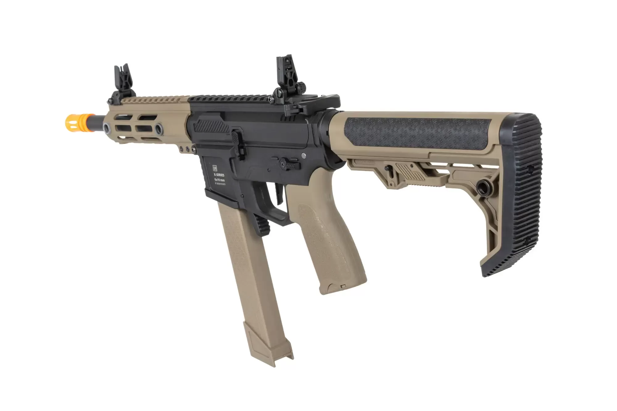 Airsoftová zbraň Specna Arms SA-FX01 FLEX™ HAL ETU (oranžové úsťové ústrojí) - Half-Tan