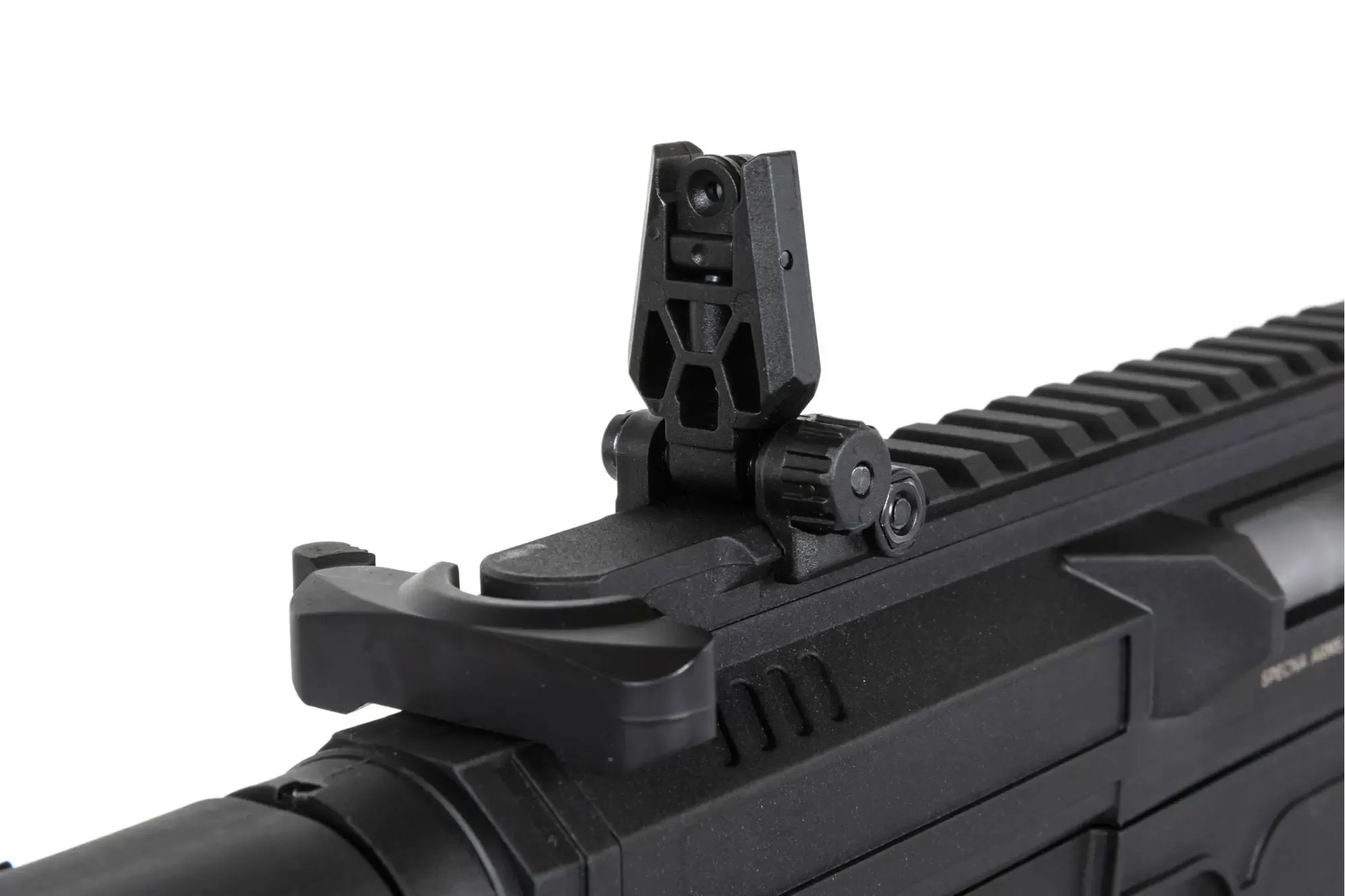 Airsoftová zbraň Specna Arms SA-FX01 FLEX™ HAL ETU (oranžové úsťové ústrojí) - černá